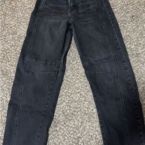 Buckle Women's Black Barrel Jeans